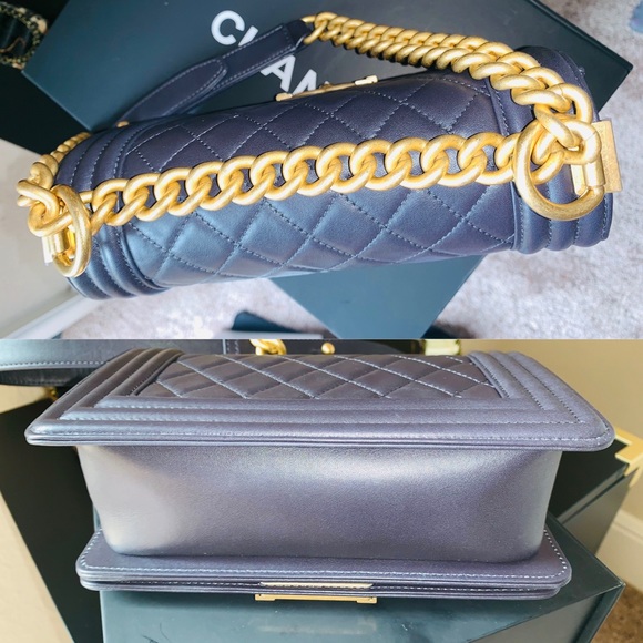Black Gray Chanel Le Boy bag, New - Picture 5 of 8